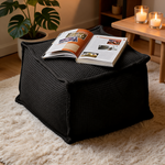 Pouf Carré Noir Salon – Le Form