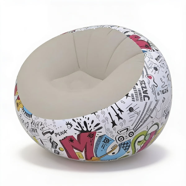 Pouf Chambre À Coucher Gonflable Gris – Le Bulle – Studio fond blanc
