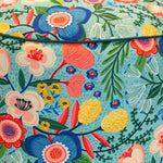 Pouf Rond Scandinave Fleuri – La Plume