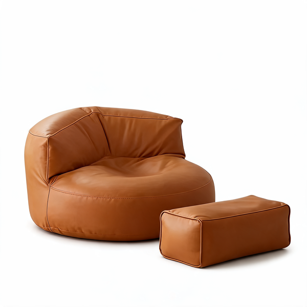 Pouf Chambre Fille Ado Orange – Le Titan – Studio fond blanc