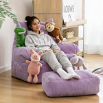Pouf Chambre Fille Fauteuil Velours Violet – Le Moss