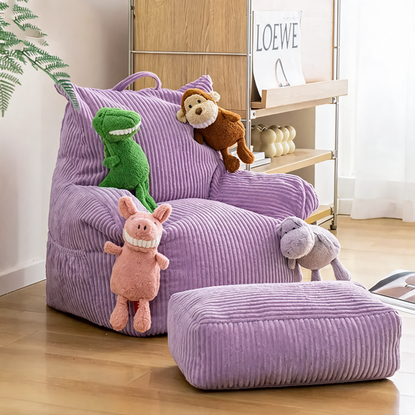 Pouf Chambre Fille Ado Velours Violet – Le Moss – Lifestyle