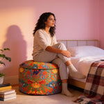 Pouf Rond Baroque Vintage – La Plume