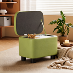 Pouf Coffre Cuir Vert – Le Vault