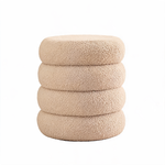 Pouf Coiffeuse Bouclette Beige – La Luna