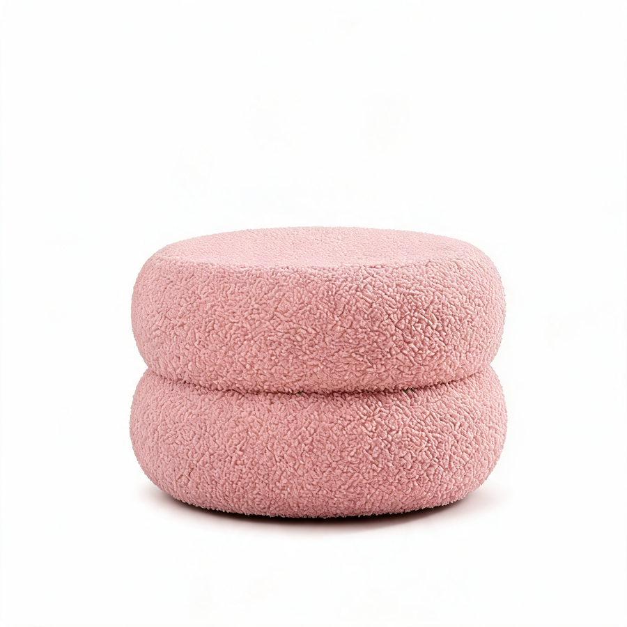 Pouf Coiffeuse Bouclette Rose – La Luna