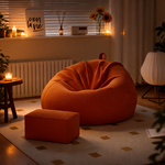 Pouf Couleur Terracotta Poire – Le Halo