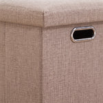 Pouf Cube Rangement Beige Chambre – Le Cube