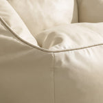 Pouf Cuir Beige Fauteuil – Le Lodge