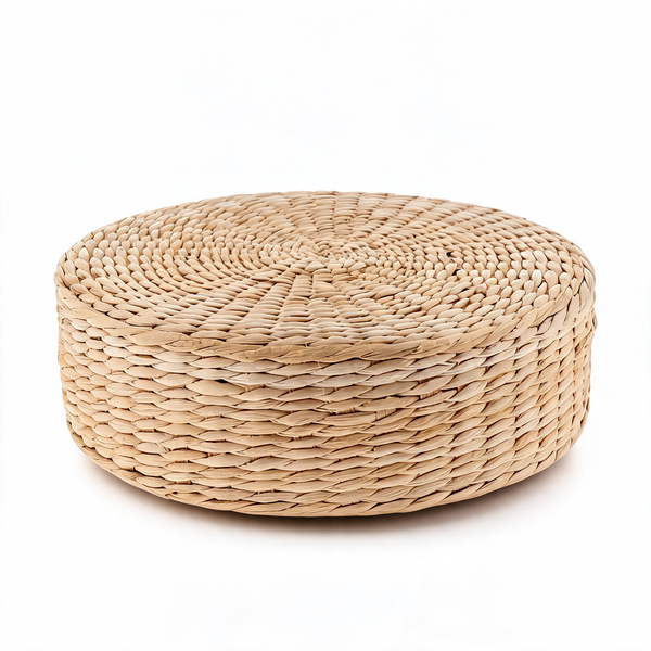 Pouf En Rotin Rond Fin – Le Wabi – Studio fond blanc