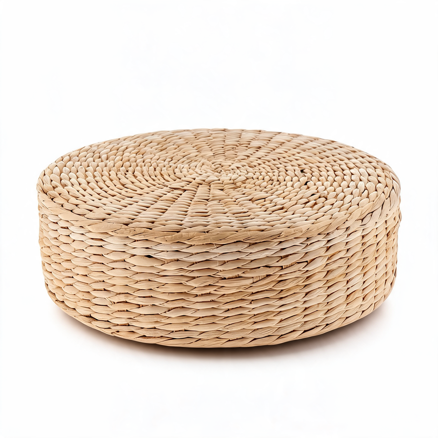 Pouf En Rotin Rond Fin – Le Wabi