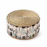 Pouf En Rotin Tabouret Campagne chic – Le Zen