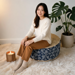 Pouf En Rotin Tabouret Japandi – Le Zen