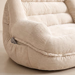 Pouf En Velours Côtelé Canapé Blanc – Le Plush