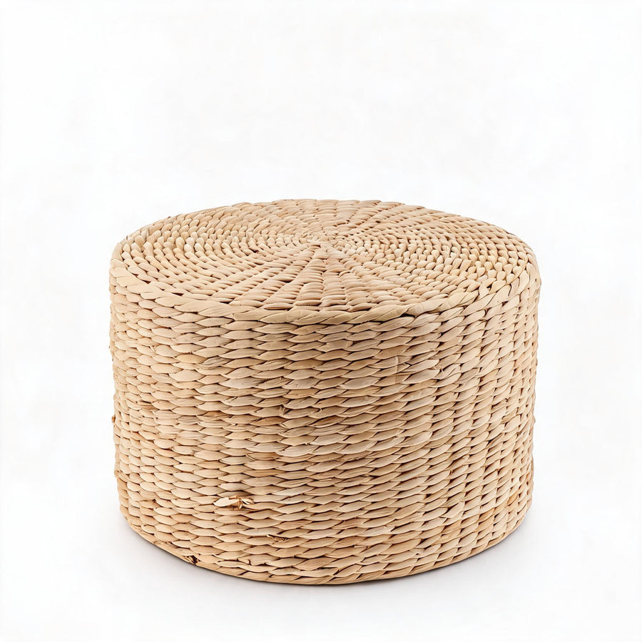 Pouf Extérieur Rotin Rond Plat – Le Wabi