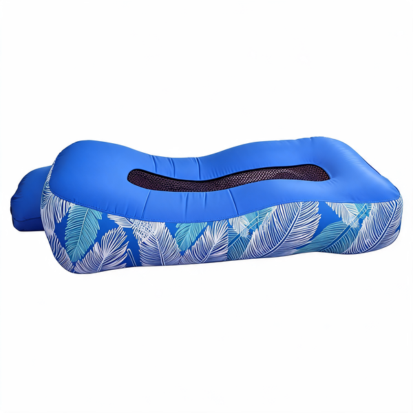 Pouf Flottant Bleu Piscine – Le Lagoon – Studio fond blanc