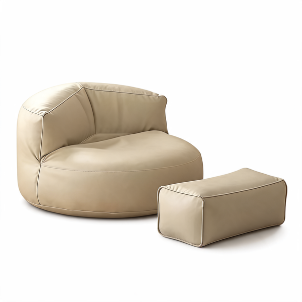 Pouf Géant Chambre Ado Beige – Le Titan – Studio fond blanc