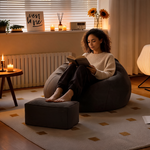 Pouf Géant XXL Poire Gris – Le Halo