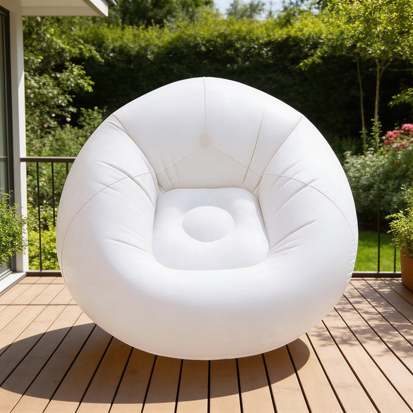 Pouf Gonflable Extérieur Blanc – Le Zephyr – Lifestyle