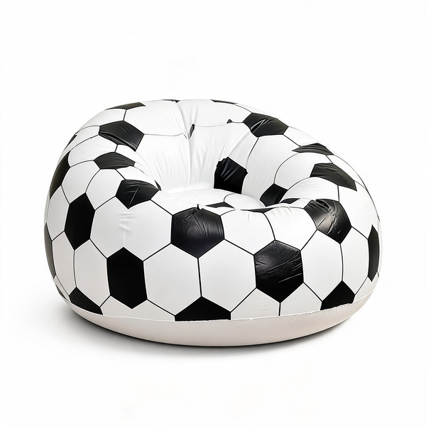 Pouf Gonflable Football Rond Déco – Le Score – Studio fond blanc