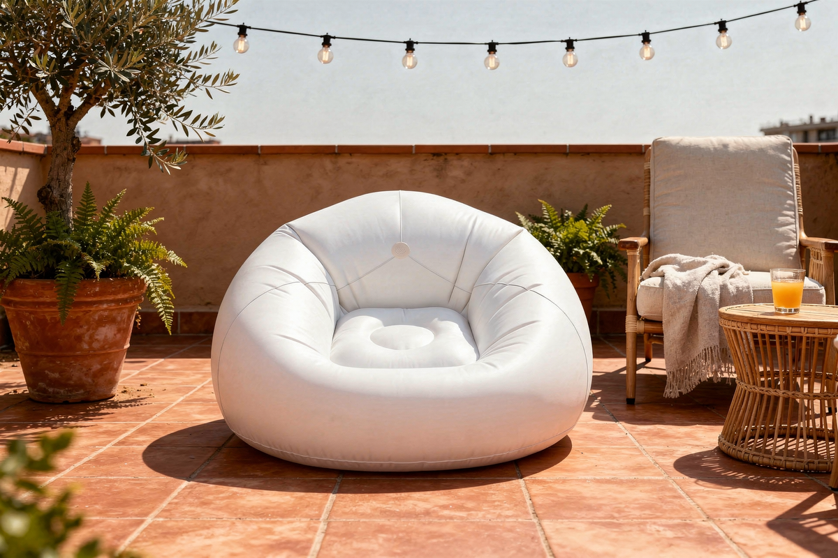 Pouf gonflable - bannière collection mobile