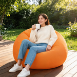 Pouf Gonflable Orange Extérieur – L'Arc