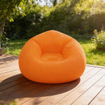 Pouf Gonflable Orange Extérieur – L'Arc