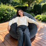 Pouf Gonflable Plage Noir – Le Zephyr