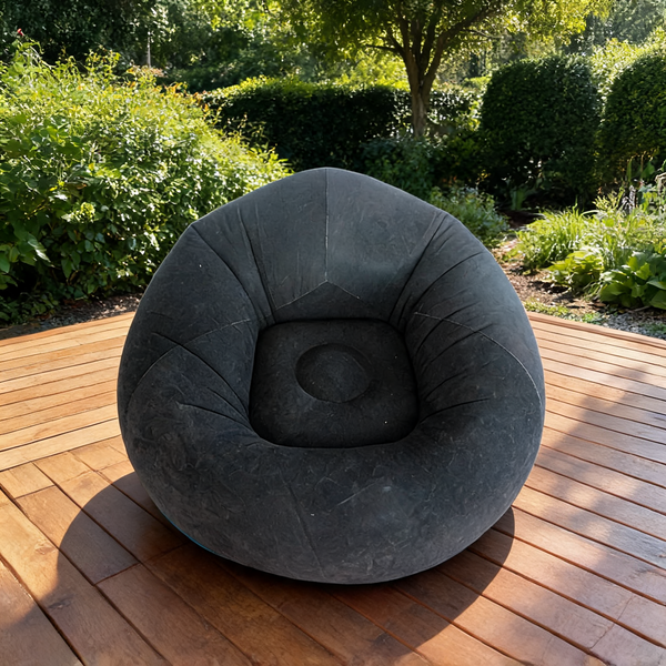 Pouf Gonflable Plage Noir – Le Zephyr – Lifestyle