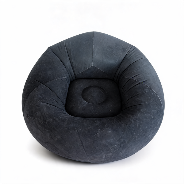 Pouf Gonflable Plage Noir – Le Zephyr – Studio fond blanc