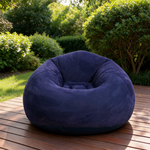 Pouf Gonflable Rond Bleu Uni – Le Gonf