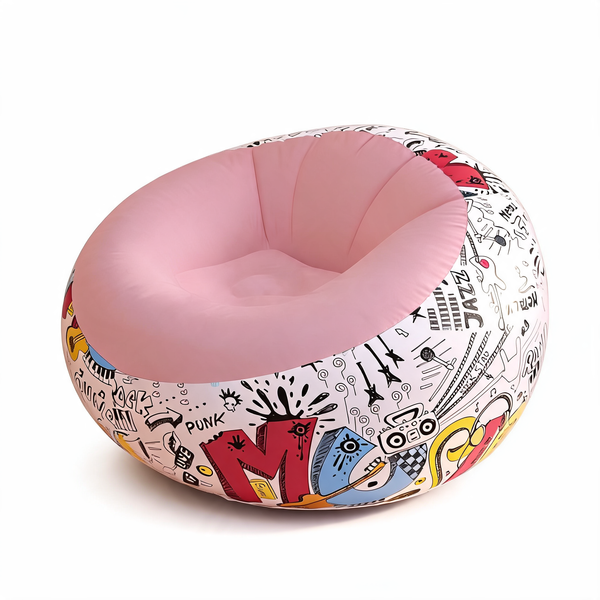 Pouf Gonflable Rose Chambre – Le Bulle – Studio fond blanc