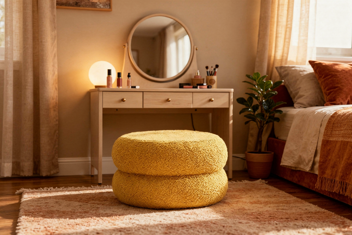 Pouf jaune - bannière collection mobile
