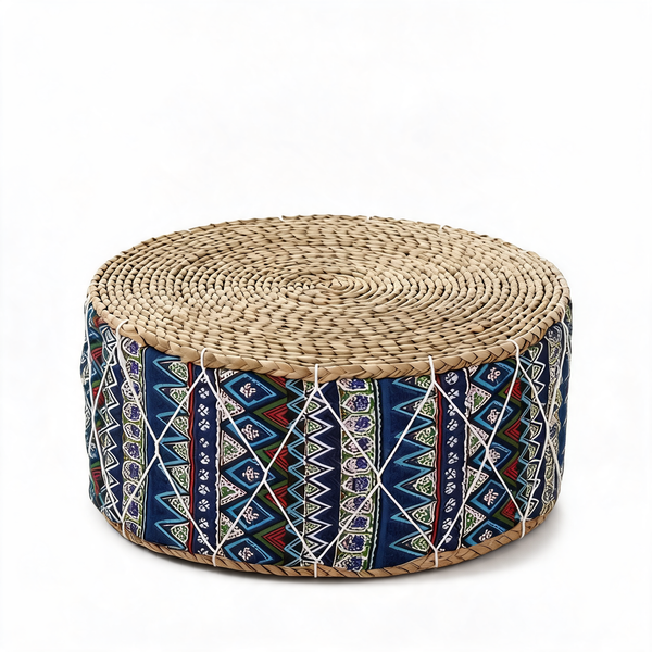 Pouf Marocain En Rotin – Le Zen – Studio fond blanc