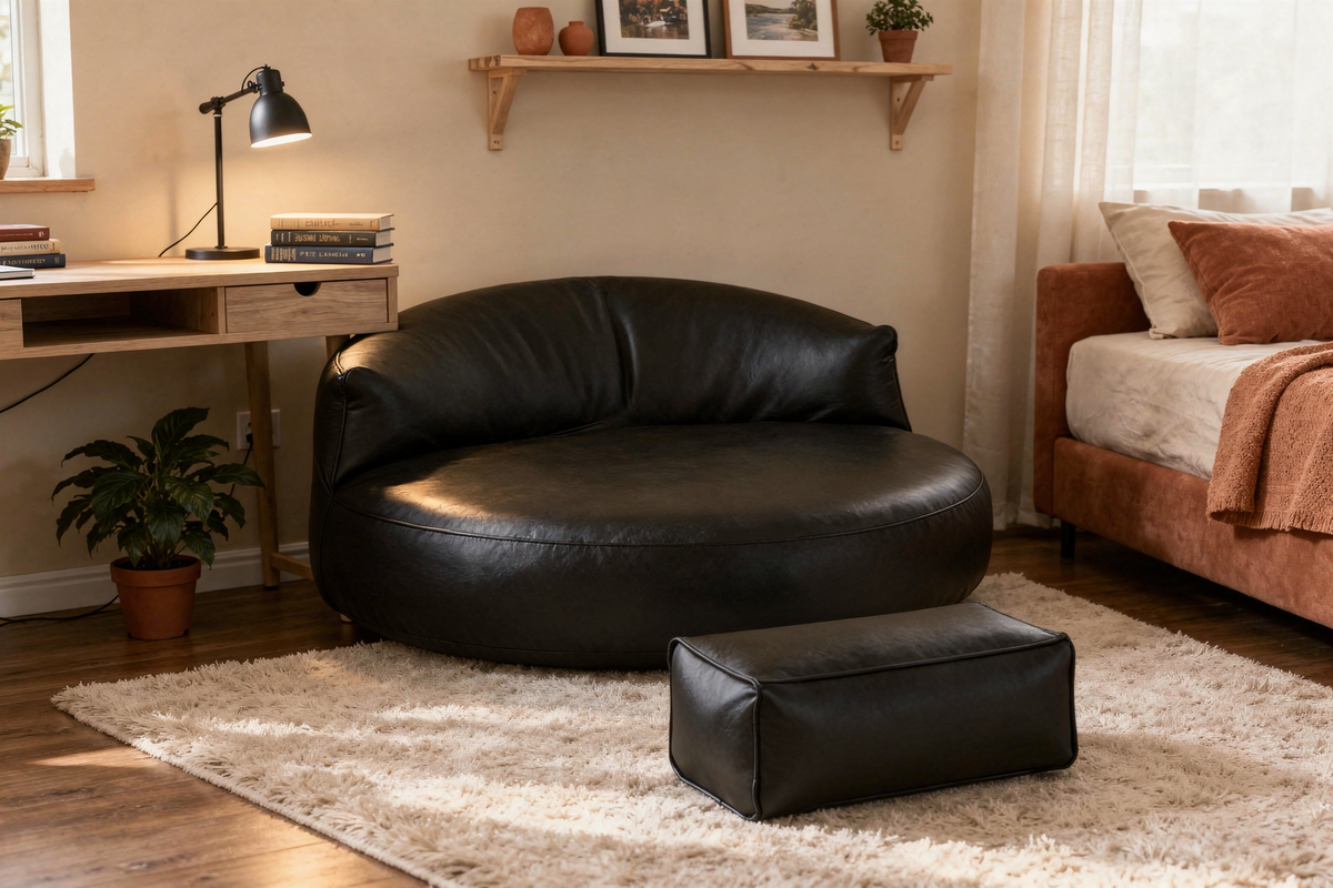 Pouf noir - bannière collection mobile