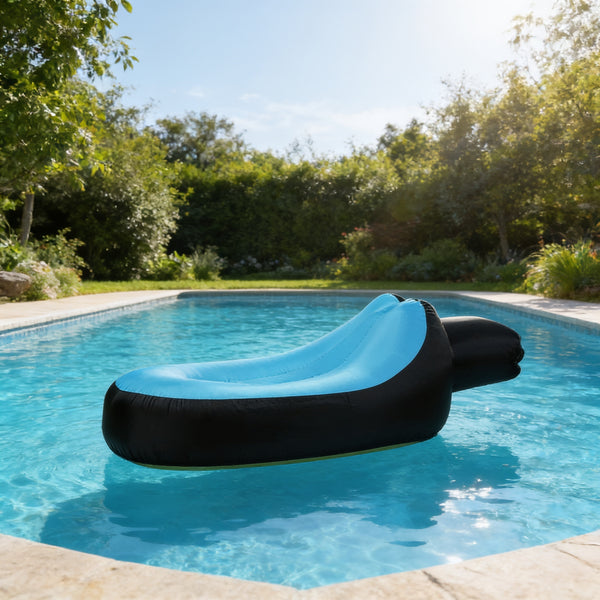 Pouf Piscine Bleu Gonflable – Le Coral – Lifestyle
