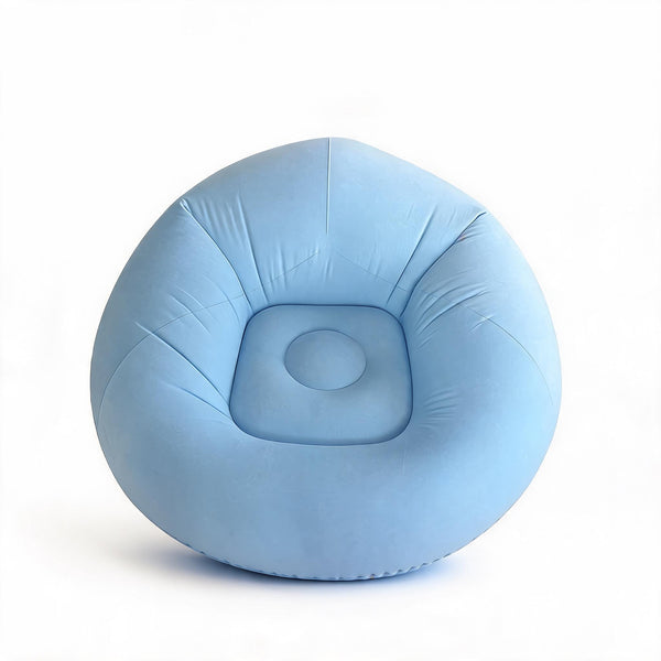 Pouf Plage Gonflable Bleu Ciel – Le Zephyr – Studio fond blanc