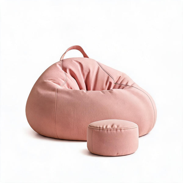 Pouf Poire Rose Adulte – Le Solace – Studio fond blanc