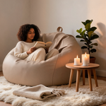 Pouf Poire Beige Grand – Le Burrow