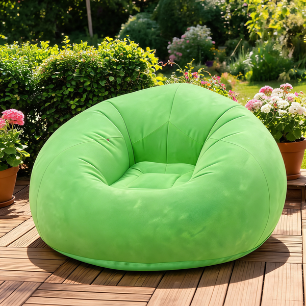 Pouf Poire Gonflable Vert Extérieur – L'Arc – Lifestyle
