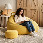 Pouf Poire Jaune Moutarde – Le Solace
