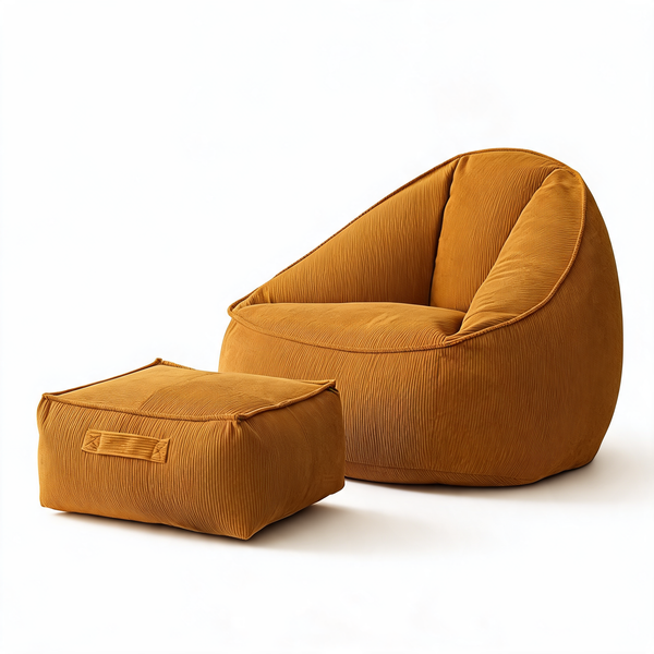 Pouf Poire Orange Canapé – Le Still – Studio fond blanc