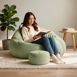 Pouf Poire Vert Grand Format – Le Solace