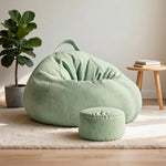Pouf Poire Vert Grand Format – Le Solace