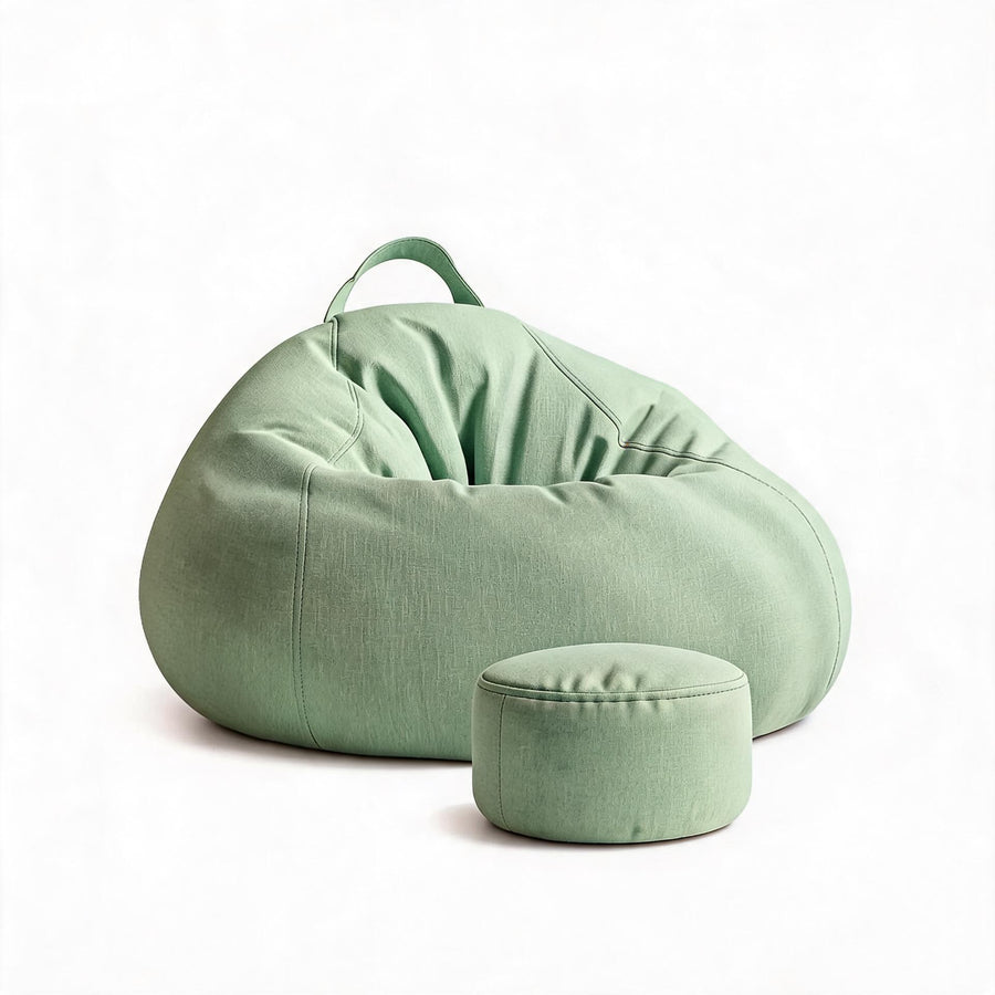 Pouf Poire Vert Grand Format – Le Solace