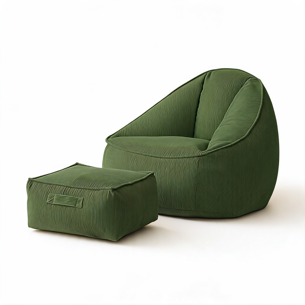 Pouf Poire Vert Salon Canapé – Le Still – Studio fond blanc