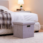 Pouf Pour Chambre Coffre Cube Gris – Le Cube
