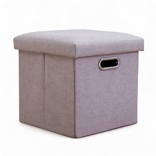 Pouf Pour Chambre Coffre Cube Gris – Le Cube – Studio fond blanc
