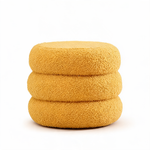 Pouf Pour Coiffeuse Bouclette Jaune – La Luna