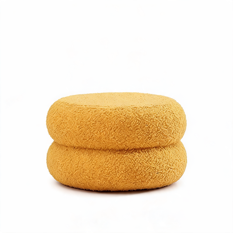 Pouf Pour Coiffeuse Bouclette Jaune – La Luna